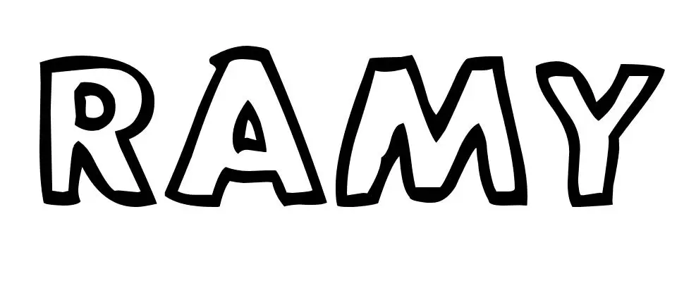 Coloriage Ramy - Prénom à imprimer