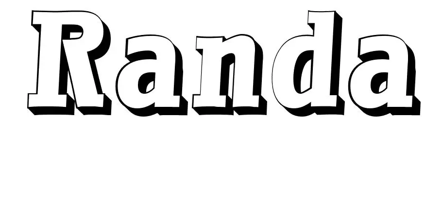Coloriage Randa - Prénom à imprimer