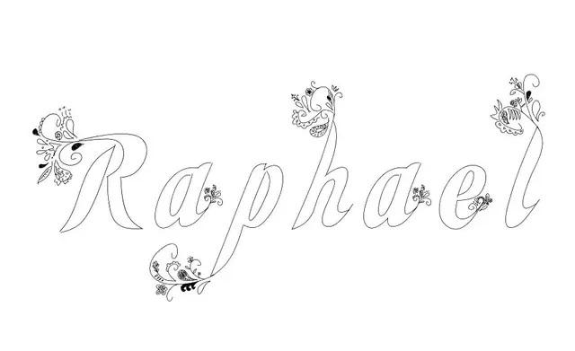 Coloriage Raphaël - Prénom à imprimer