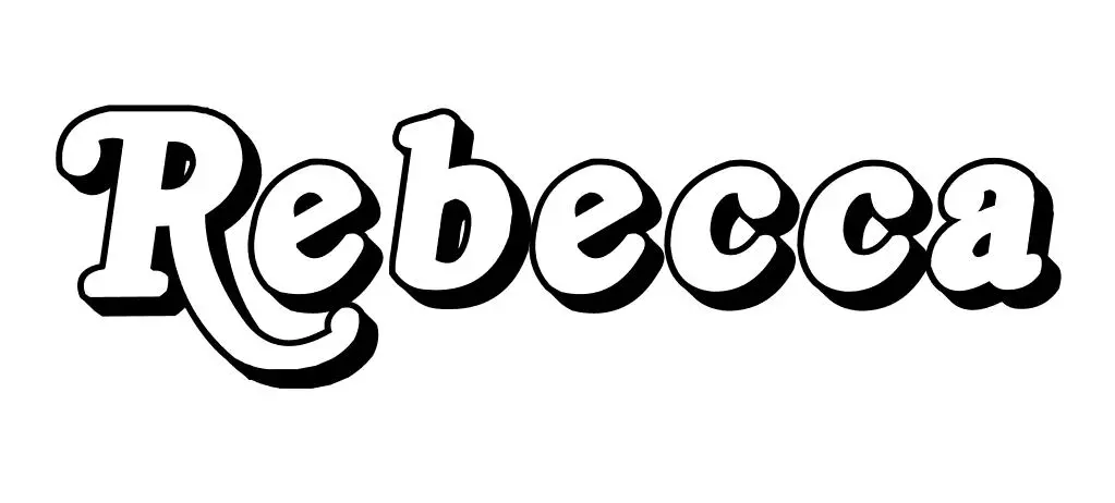 Coloriage Rebecca - Prénom à imprimer