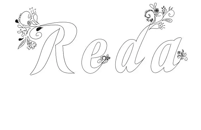 Coloriage Reda - Prénom à imprimer
