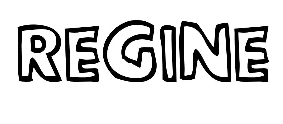 Coloriage Regine - Prénom à imprimer