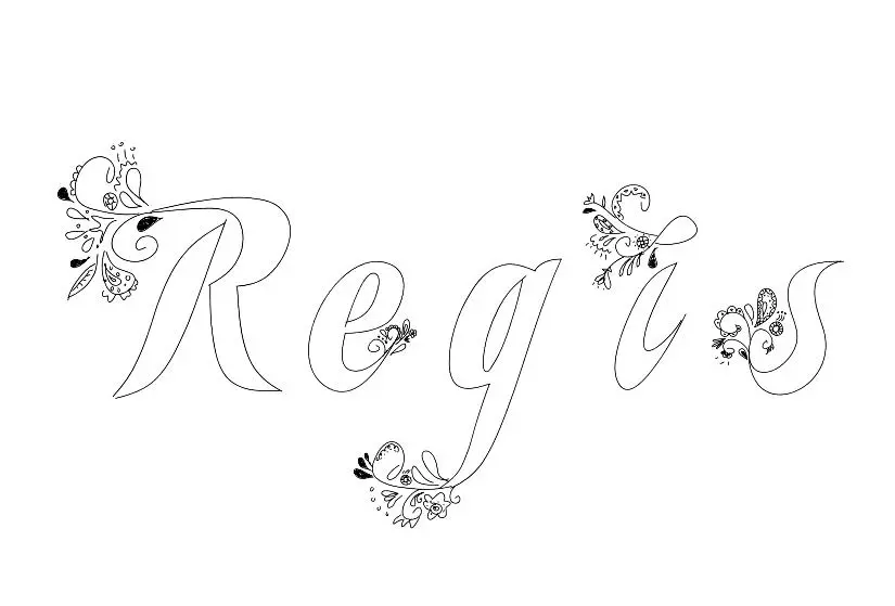 Coloriage Regis - Prénom à imprimer