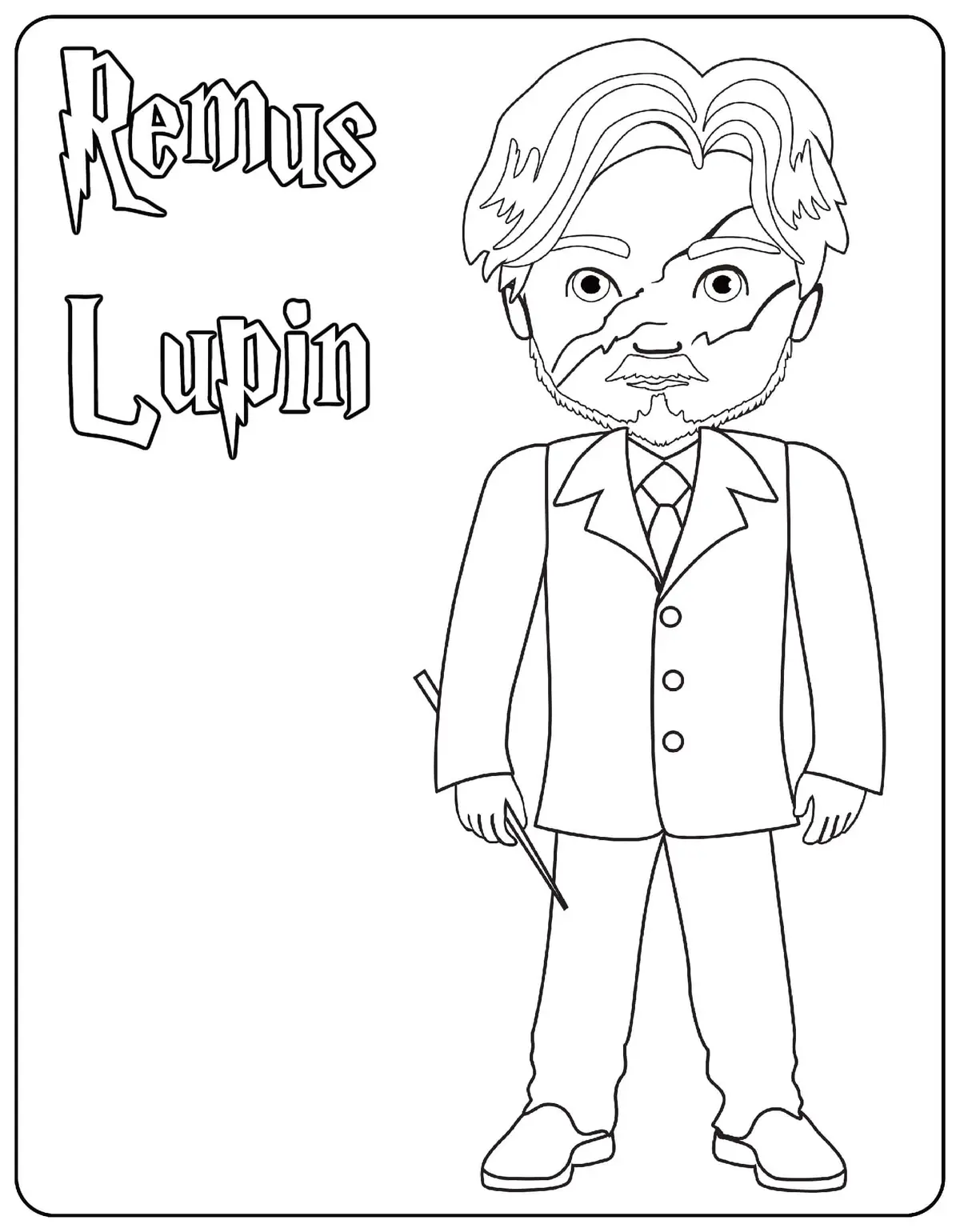 Coloriage Remus Lupin - Harry potter à imprimer