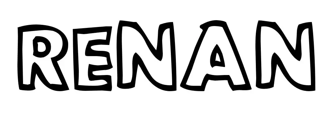 Coloriage Renan - Prénom à imprimer
