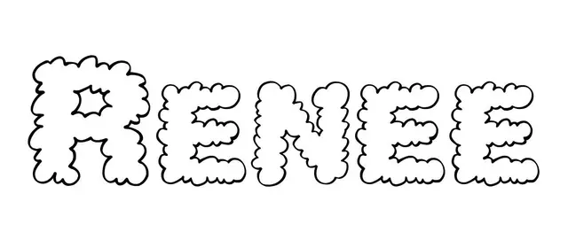 Coloriage Renee - Prénom à imprimer