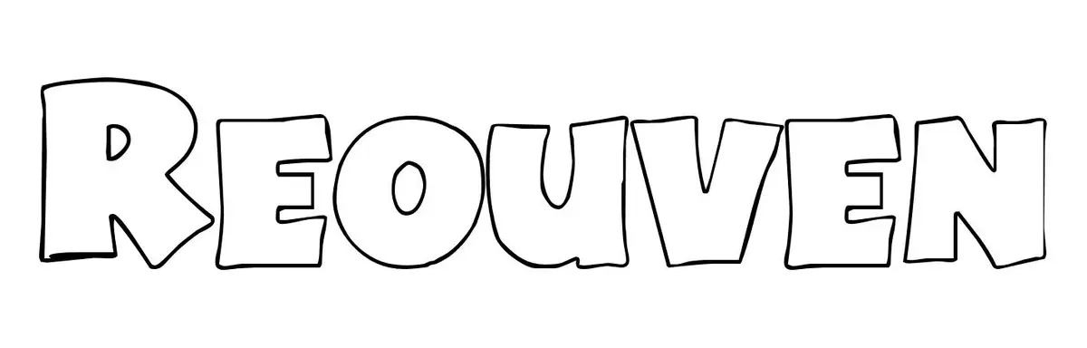 Coloriage Reouven - Prénom à imprimer