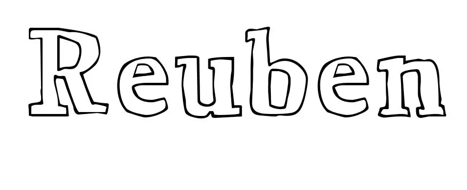 Coloriage Reuben - Prénom à imprimer