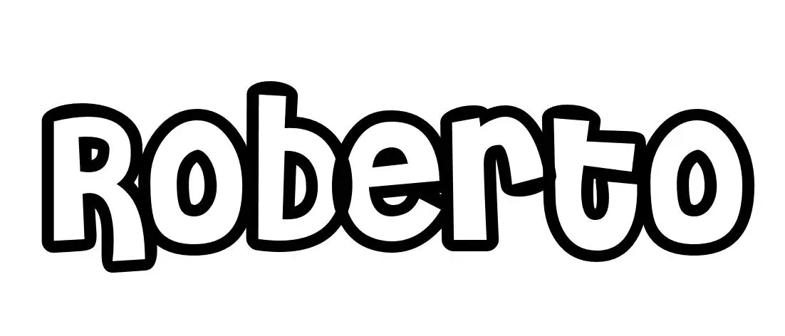 Coloriage Roberto - Prénom à imprimer