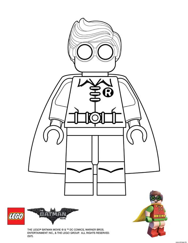 Coloriage Robin Lego Batman Film - Batman à imprimer
