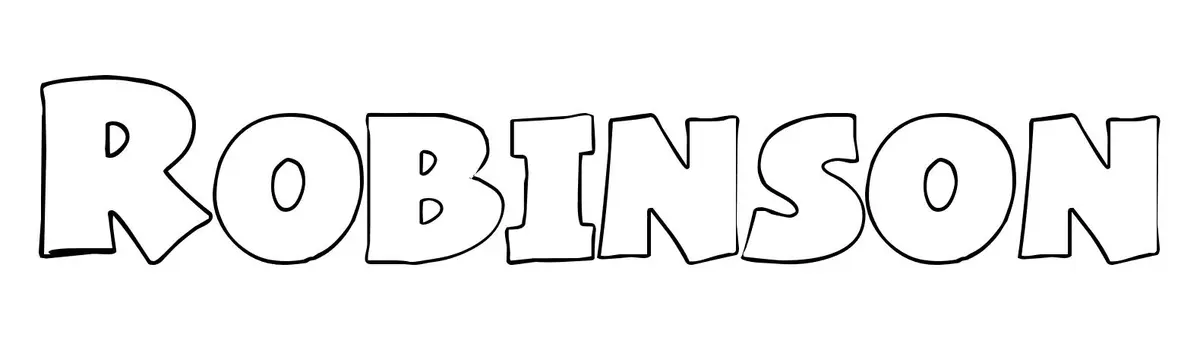 Coloriage Robinson - Prénom à imprimer