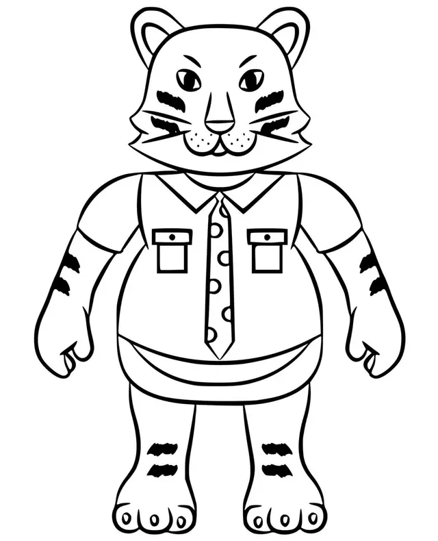 Coloriage Roblox Bluecollar Cat - Roblox à imprimer