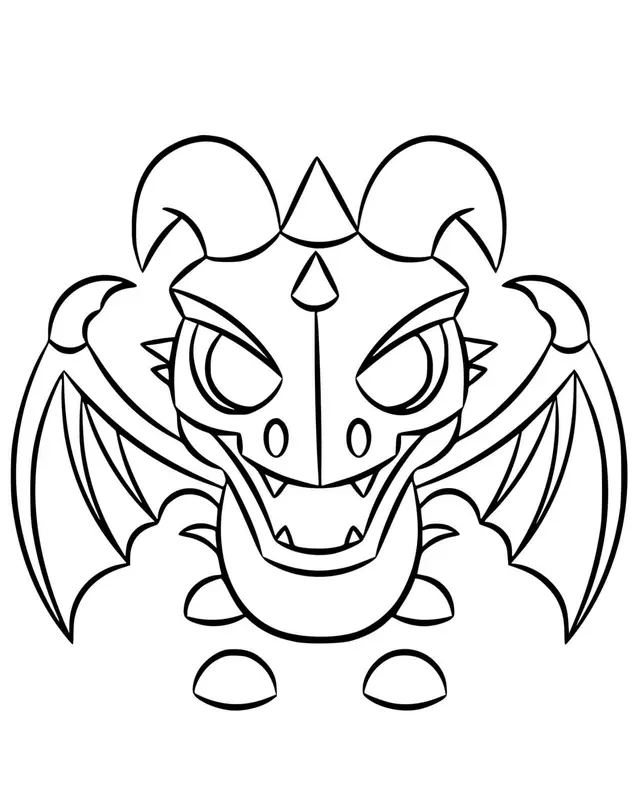 Coloriage Roblox Frost Dragon - Roblox à imprimer