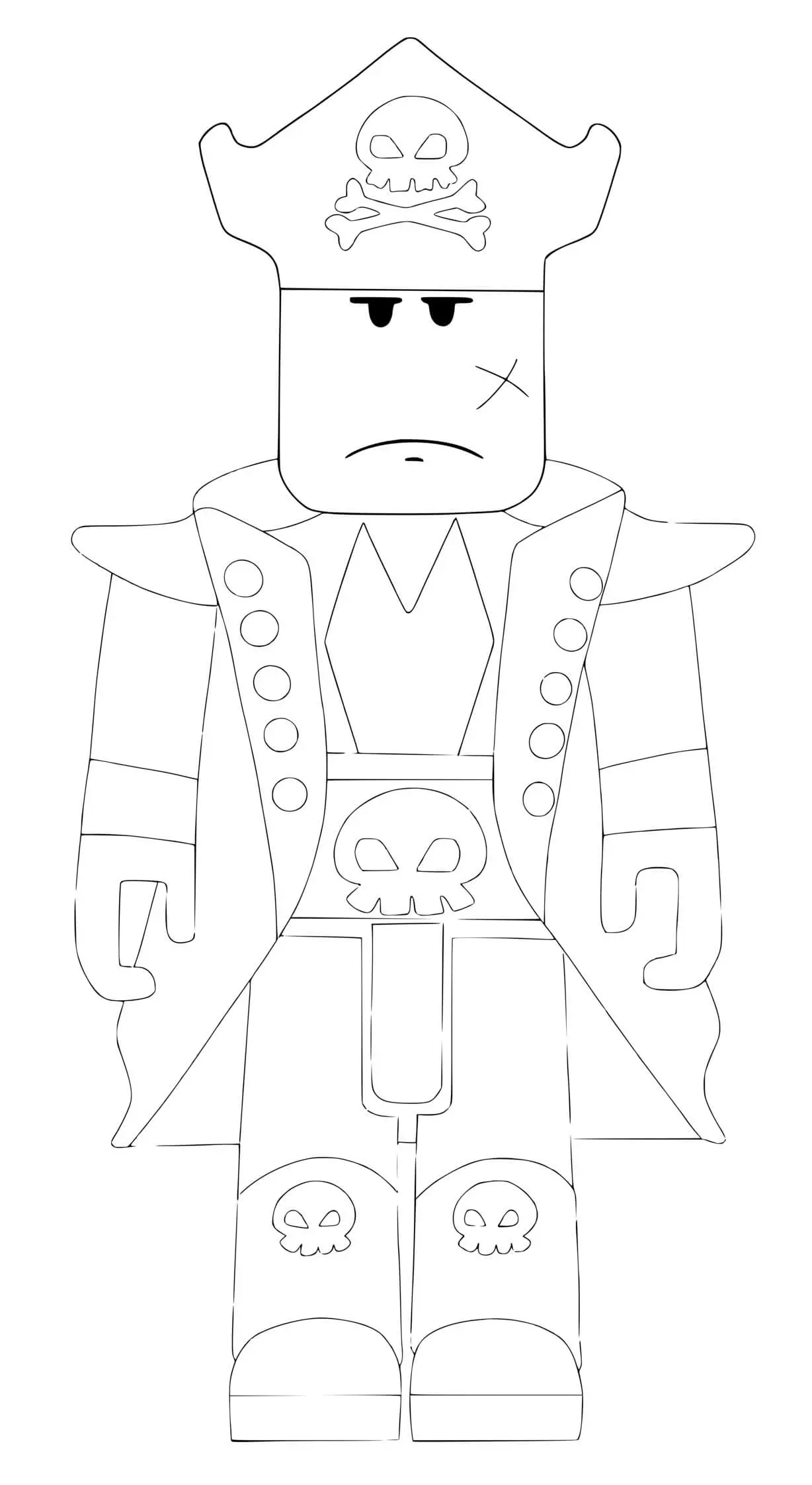 Coloriage Roblox Pirate - Roblox à imprimer