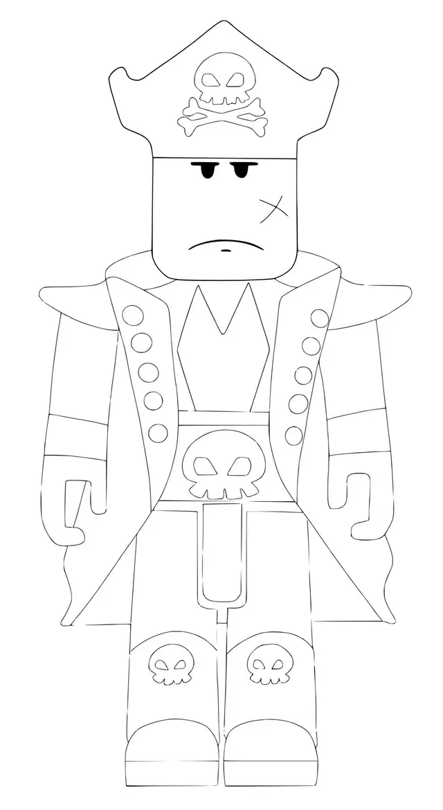 Coloriage Roblox Pirate - Roblox à imprimer