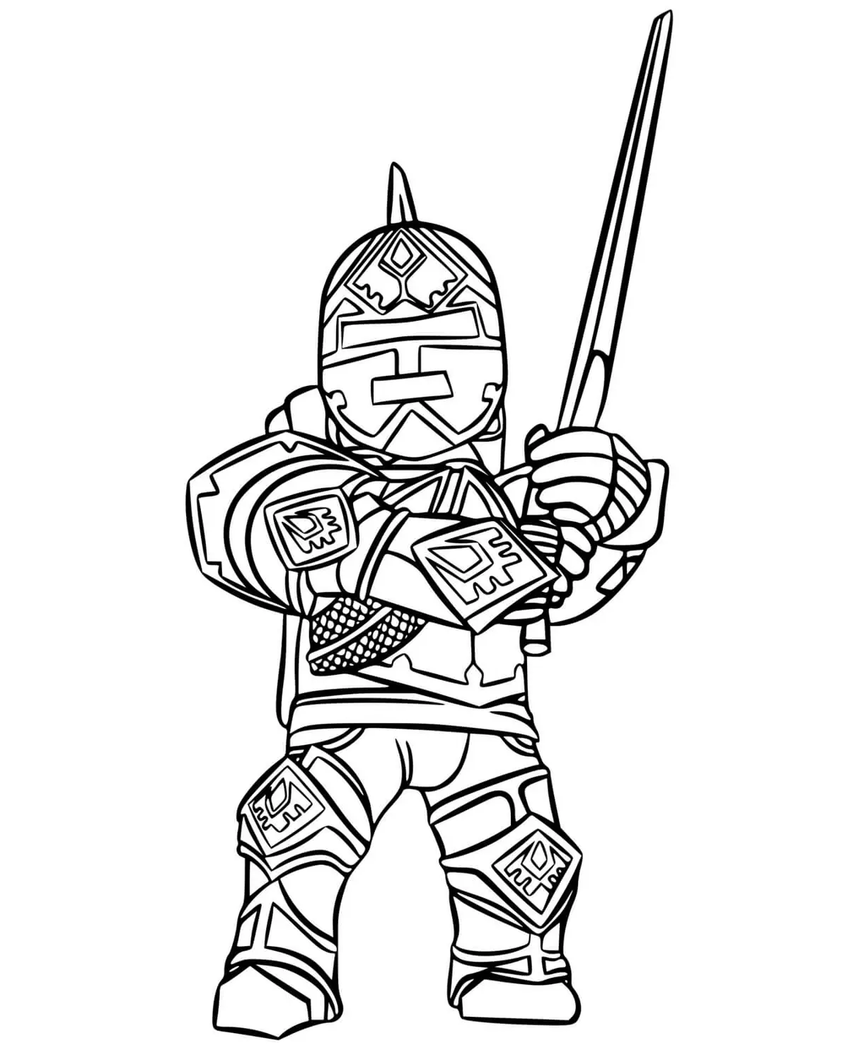 Coloriage Roblox Redcliff Elite Commander - Roblox à imprimer