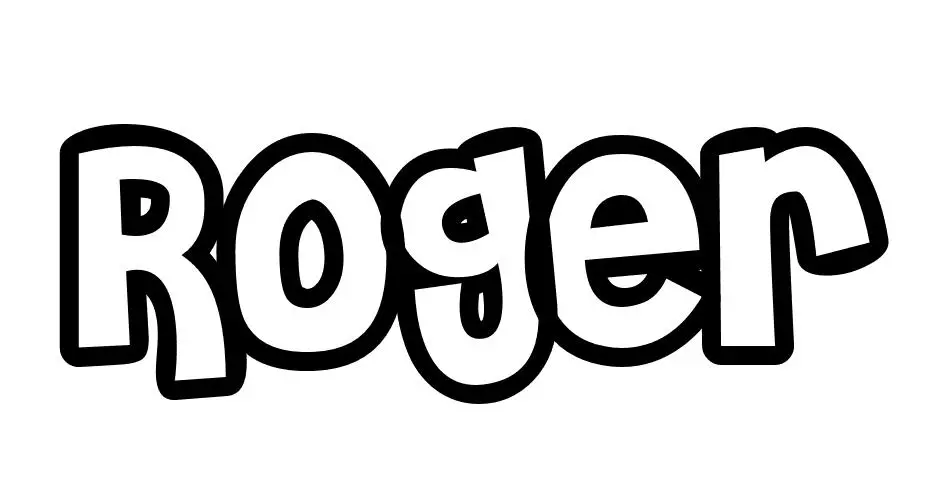 Disegno di Disegno del nome Roger da colorare da stampare