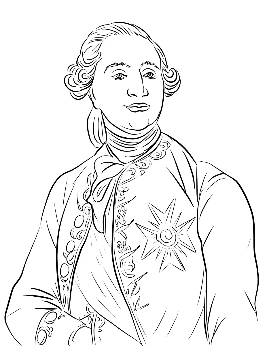Coloriage Roi De France Louis Xvi Histoire - France à imprimer
