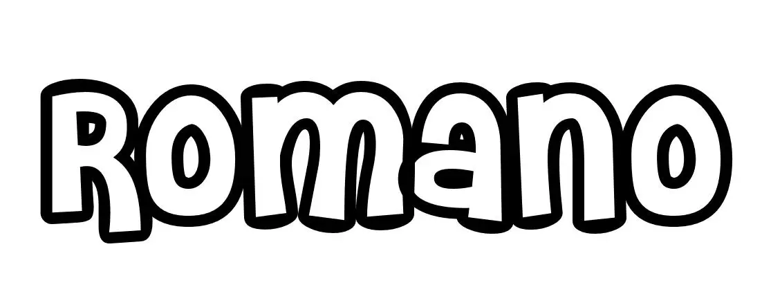 Coloriage Romano - Prénom à imprimer