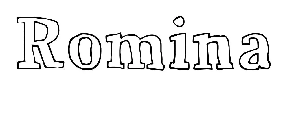 Coloriage Romina - Prénom à imprimer