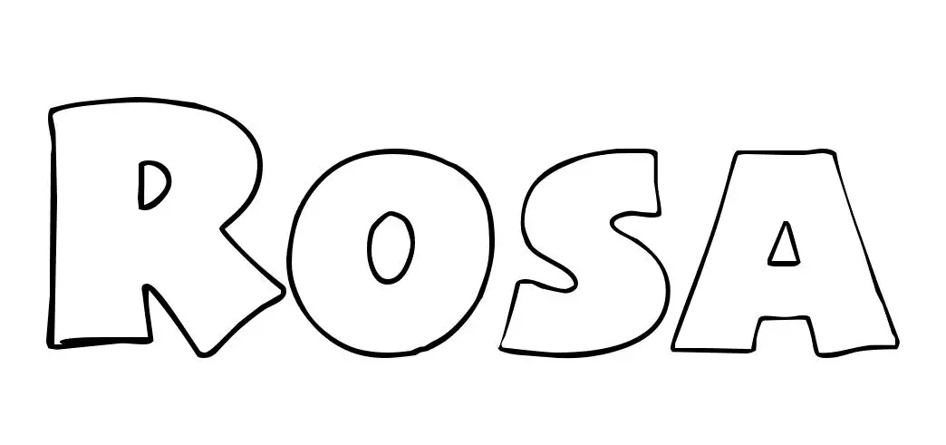 Coloriage Rosa - Prénom à imprimer