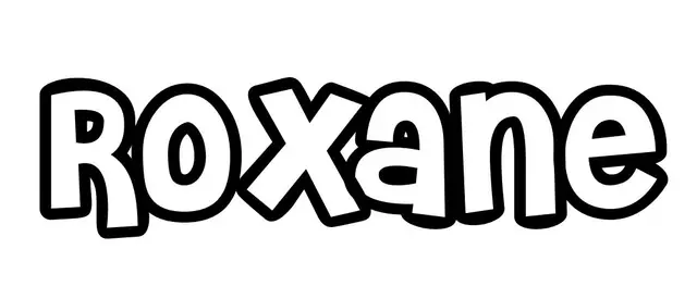Coloriage Roxane - Prénom à imprimer
