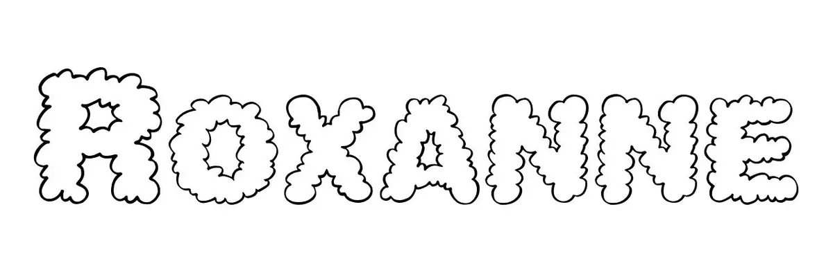 Coloriage Roxanne - Prénom à imprimer