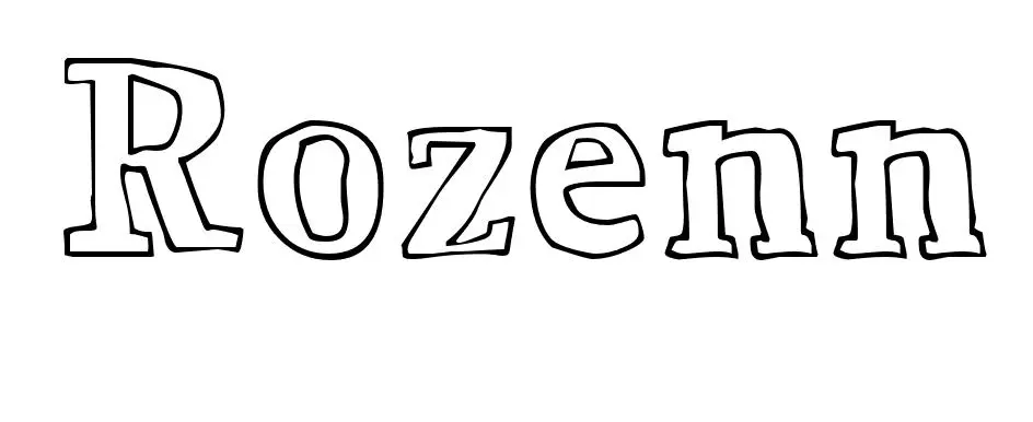 Coloriage Rozenn - Prénom à imprimer
