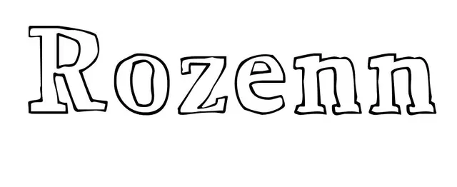 Coloriage Rozenn - Prénom à imprimer
