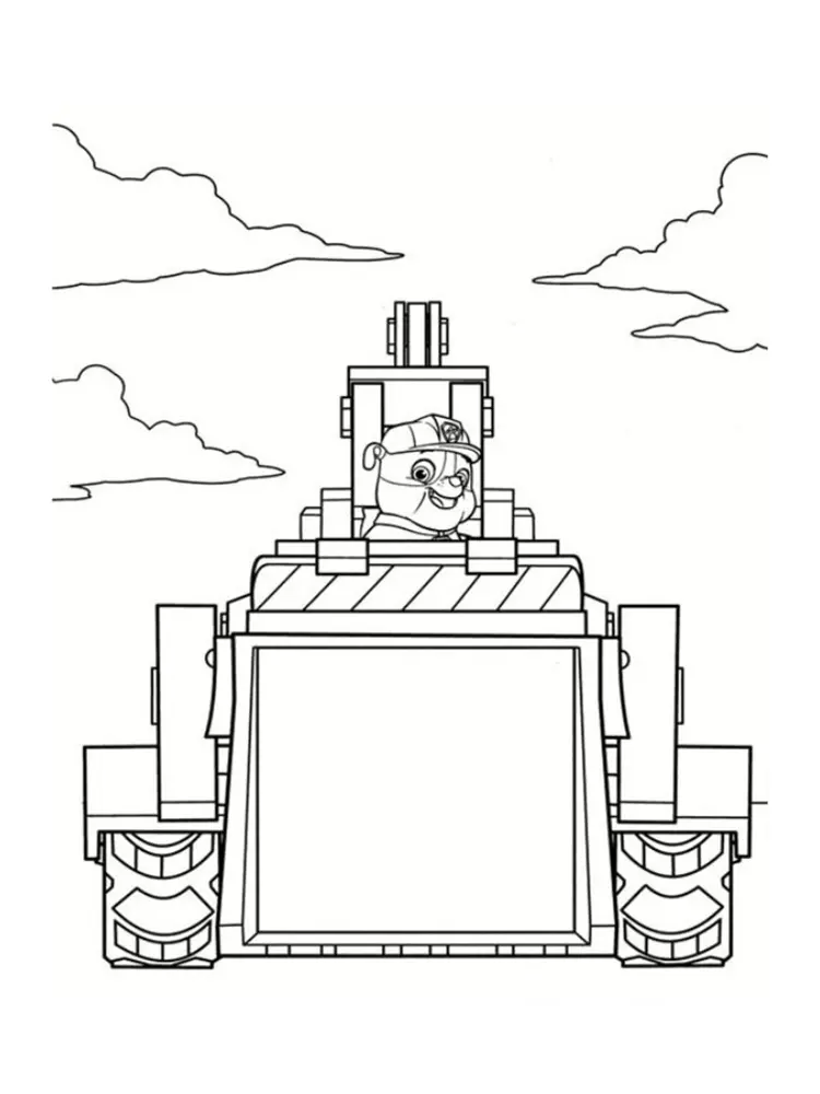 Coloriage Ruben De Pat Patrouille Dans Son Camion - Pat patrouille à imprimer