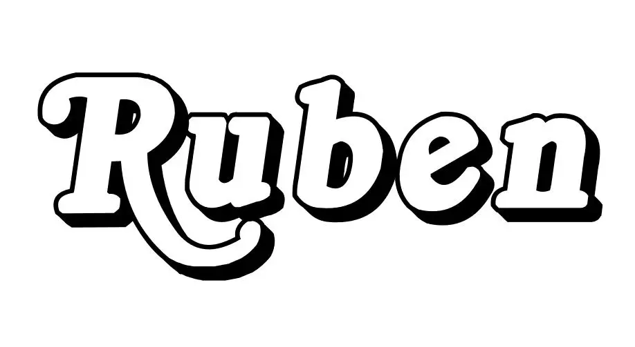 Coloriage Ruben - Prénom à imprimer