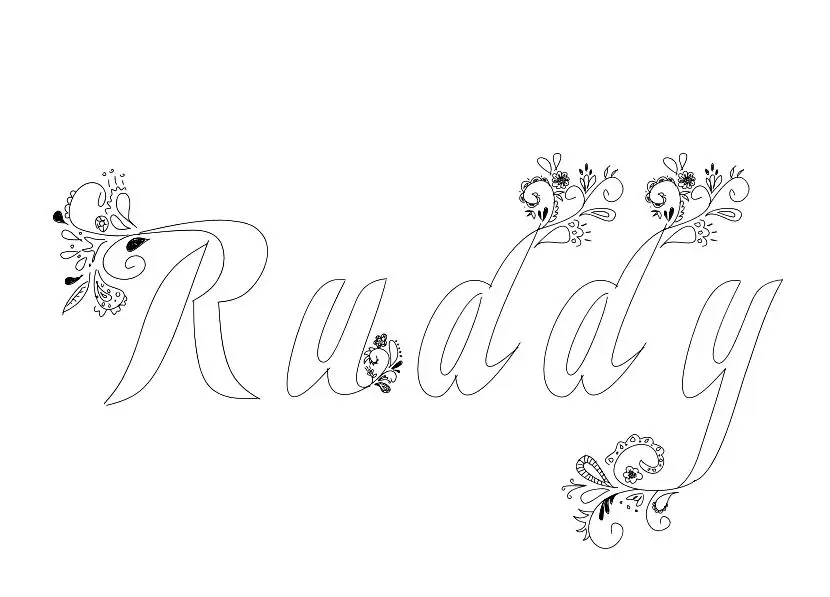 Coloriage Ruddy - Prénom à imprimer