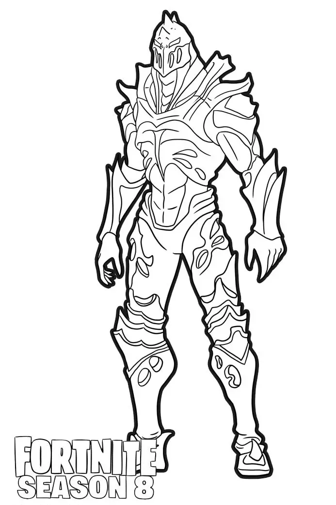 Coloriage Ruin skin guerrier Fortnite saison 8 - Fortnite à imprimer