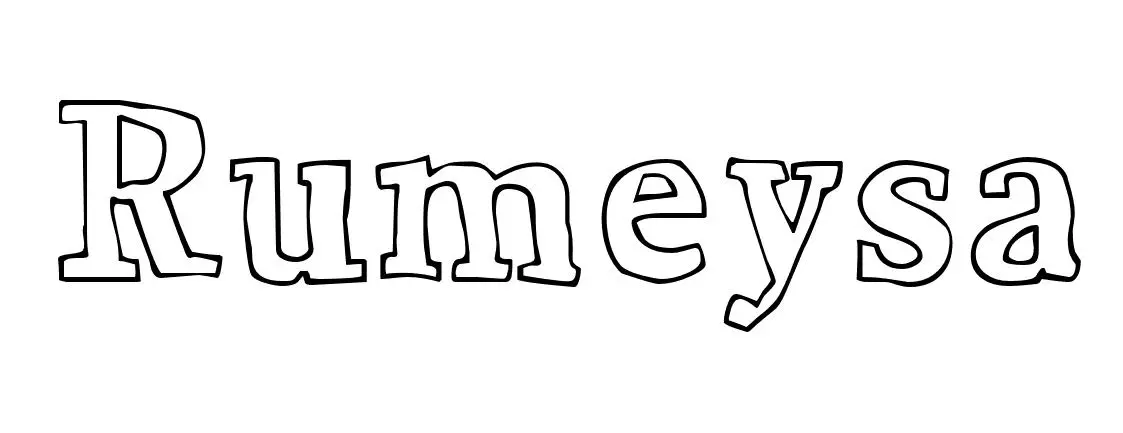 Coloriage Rumeysa - Prénom à imprimer