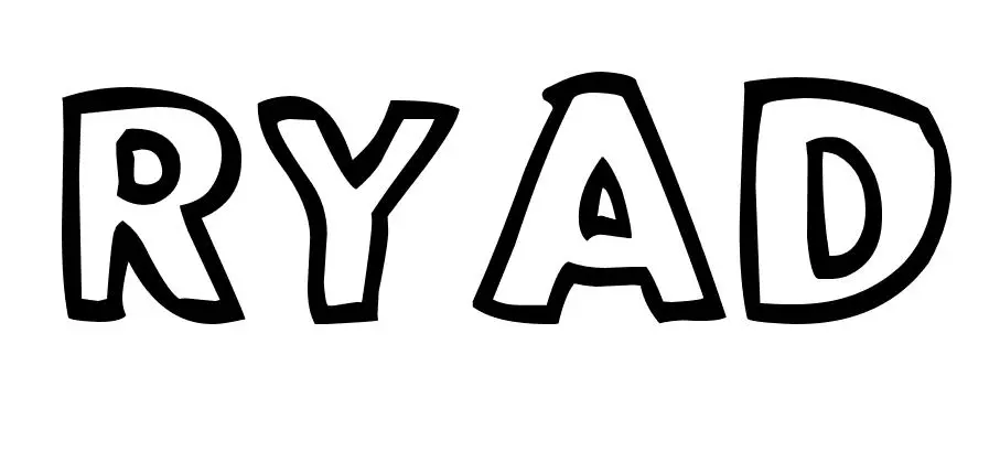 Coloriage Ryad - Prénom à imprimer