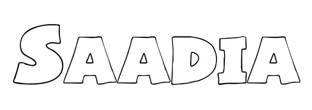 Coloriage Saadia - Prénom à imprimer