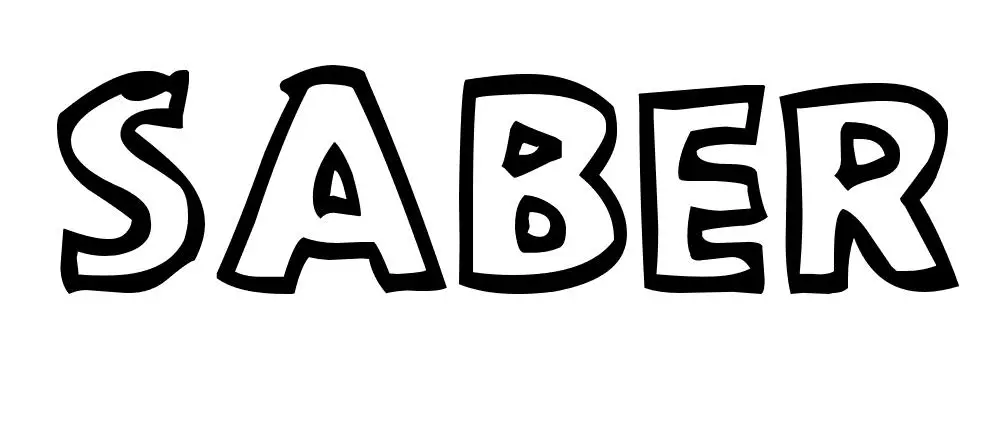 Coloriage Saber - Prénom à imprimer