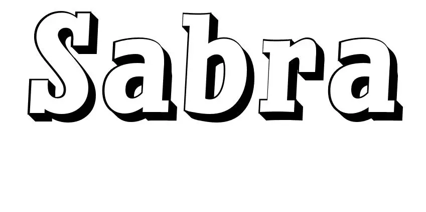 Coloriage Sabra - Prénom à imprimer