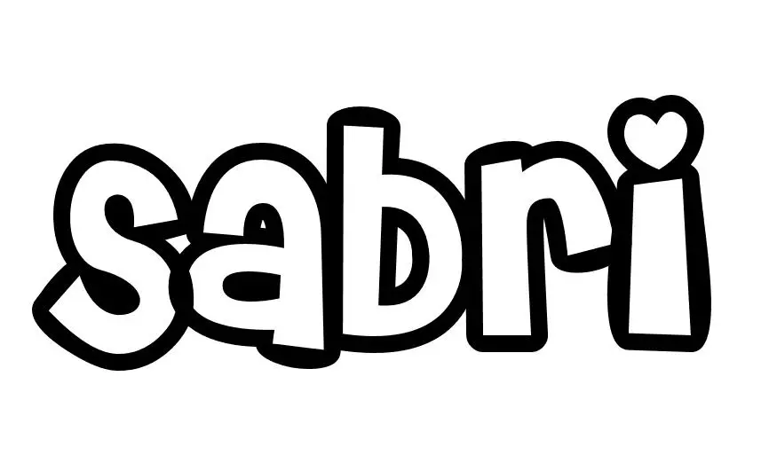 Coloriage Sabri - Prénom à imprimer