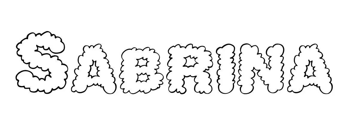 Coloriage Sabrina - Prénom à imprimer