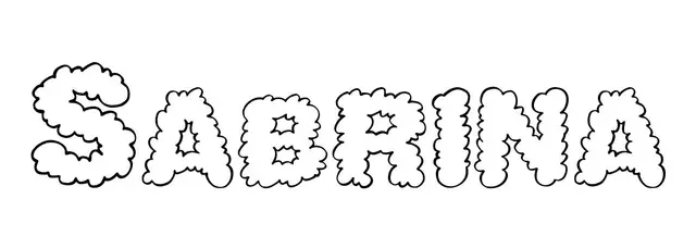 Coloriage Sabrina - Prénom à imprimer