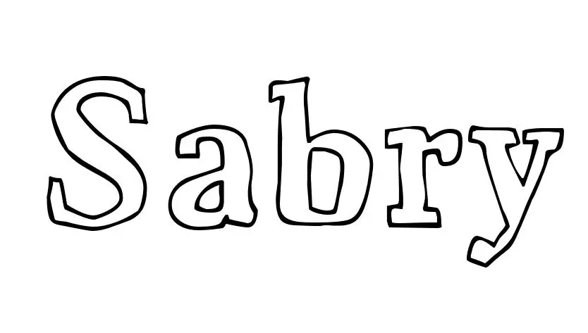 Coloriage Sabry - Prénom à imprimer