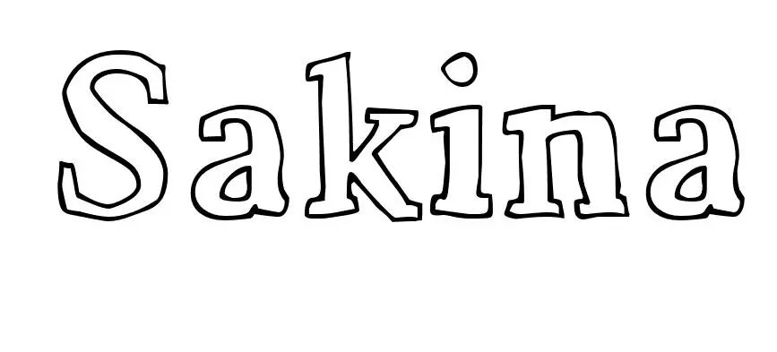 Coloriage Sakina - Prénom à imprimer
