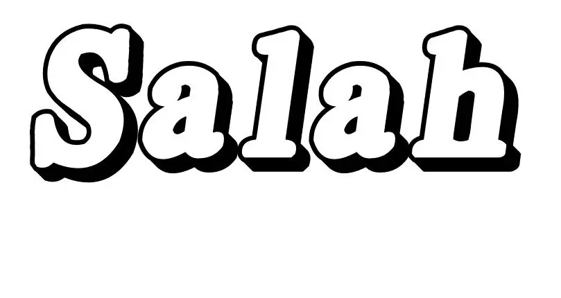 Coloriage Salah - Prénom à imprimer