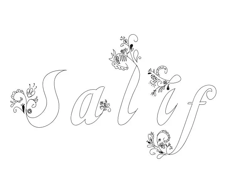 Coloriage Salif - Prénom à imprimer