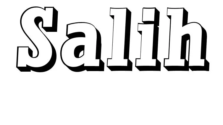 Coloriage Salih - Prénom à imprimer
