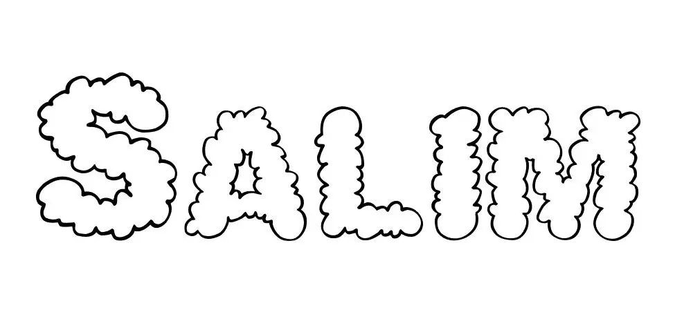 Coloriage Salim - Prénom à imprimer