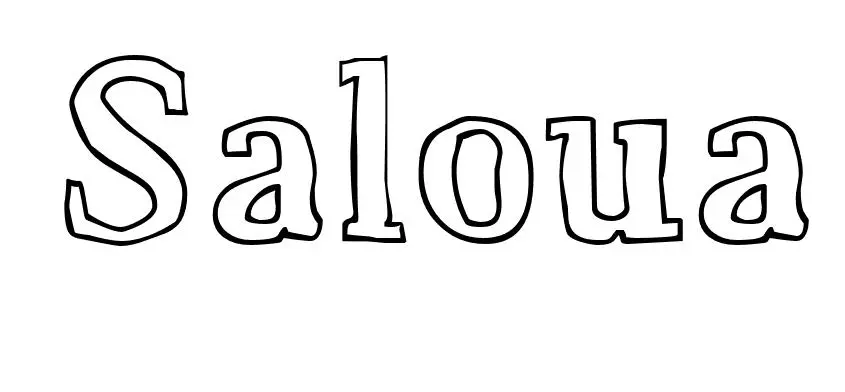 Coloriage Saloua - Prénom à imprimer