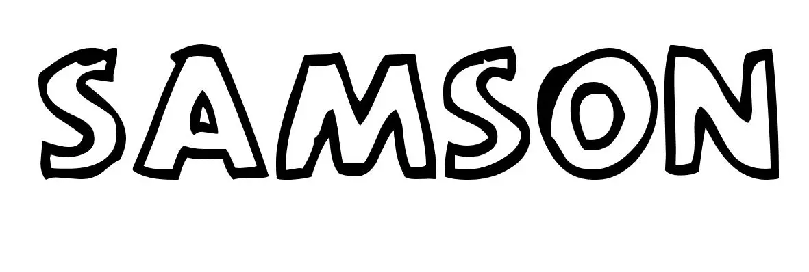 Coloriage Samson - Prénom à imprimer