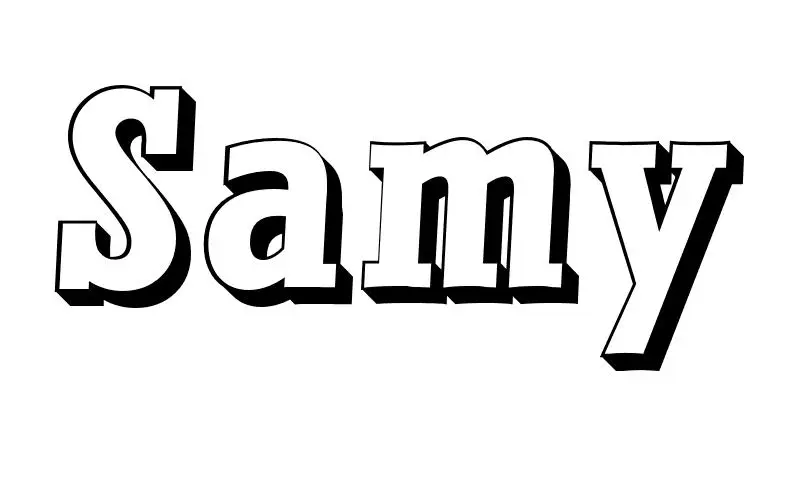 Coloriage Samy - Prénom à imprimer
